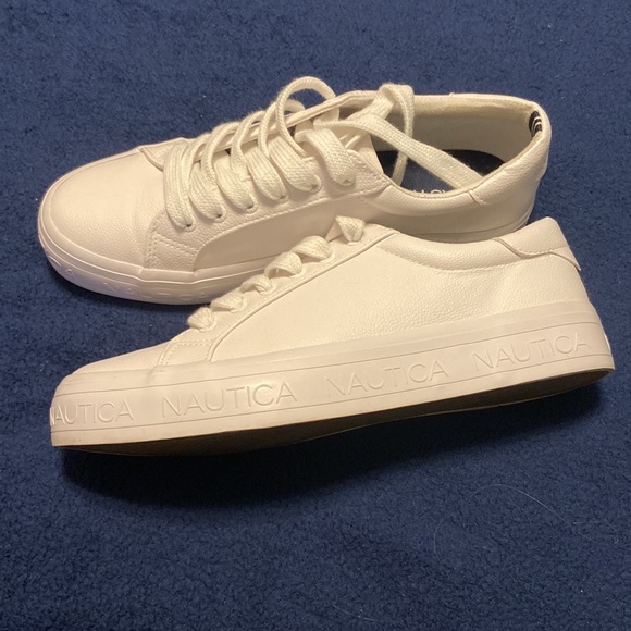 White Leather Nautical Sneaker - Picture 2 of 3